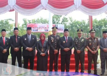 Anggota DPRD Banyuasin menghadiri upacara peringatan hari kesaktian pancasila tahun 2025 dilapangan Pemkab Banyuasin. Rabu (01/10/2025).
