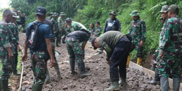 Progres Pengecoran Jalan