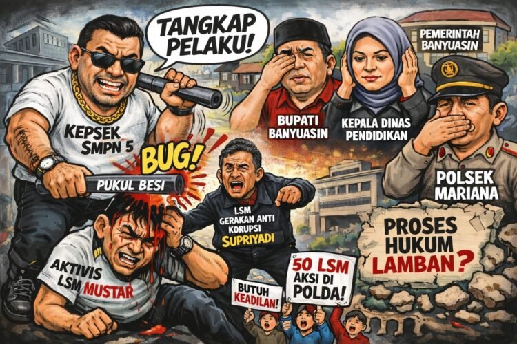 Kepala Sekolah Diduga Berwatak Preman? Aktivis Dihantam Besi, Pemerintah Banyuasin dan APH Dinilai Tak Punya Nurani