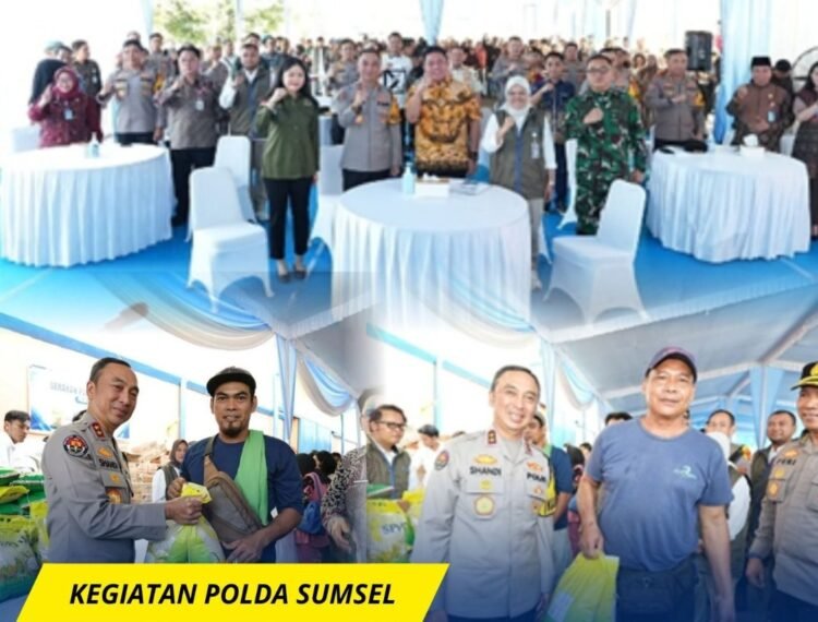 Polda Sumsel Salurkan 147 Ton Beras Murah kepada 18.900 Warga dalam Sehari