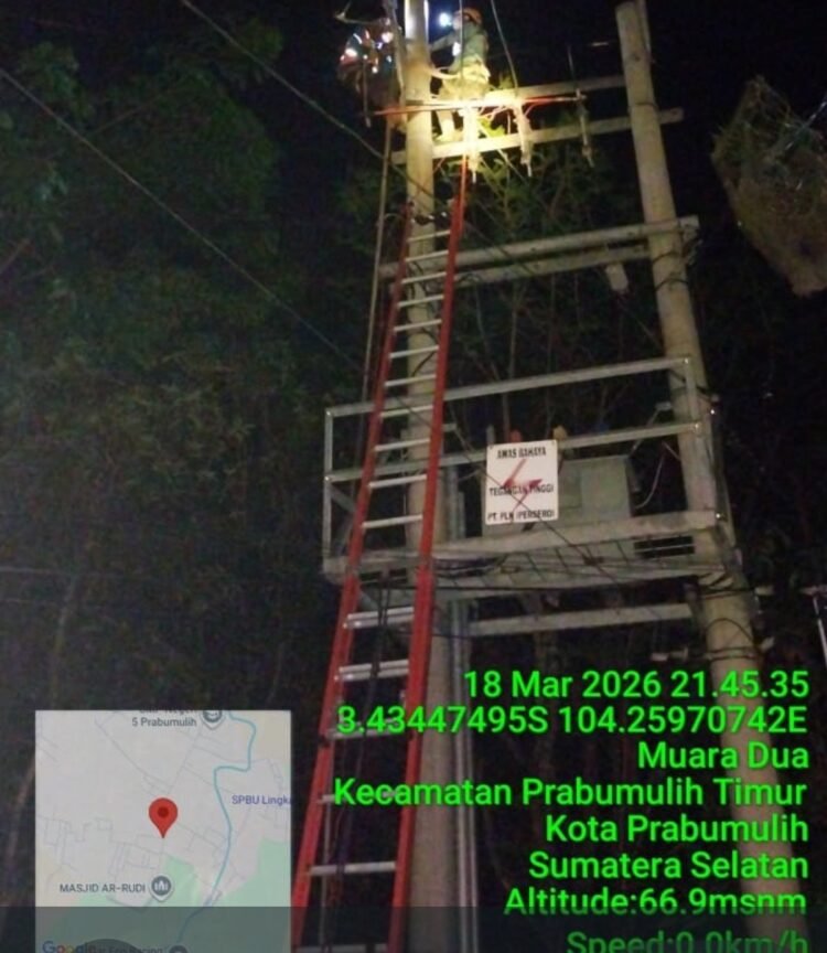 PLN ULP Prabumulih Gerak Cepat Tangani Gangguan Jaringan di Penyulang Patimura