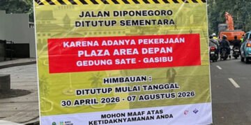 Jalan Diponegoro Tidak Ditutup