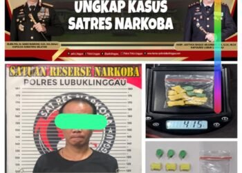 Kurir Ekstasi COD Asal Riau Dibekuk di Lubuk Linggau, Tabrak Kendaraan Polisi Saat Berusaha Kabur