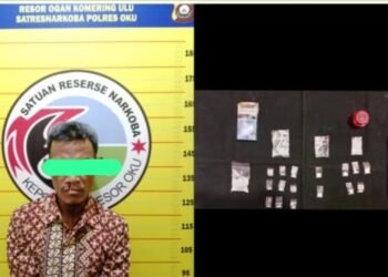 Polda Sumsel Bekuk Bandar Sabu 13,86 Gram di Jalan Lintas OKU, 17 Paket Disita