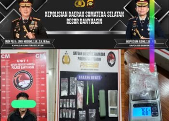 Rumah di Betung Jadi Sarang Sabu, Polres Banyuasin Tangkap Tangan Pengedar 16 Paket