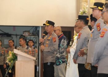 Sapa Jemaat Gereja St. Yoseph, Kapolda Sumsel Ajak Gotong Royong Jaga Kamtibmas Bumi Sriwijaya