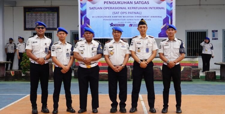 TIGA PERWAKILAN RUTAN KELAS I PALEMBANG DIKUKUHKAN DALAM SATOPATNAL, PERKUAT PENGAWASAN INTERNAL