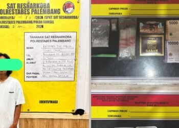 Polrestabes Palembang Bersihkan Lorong Kenari dari Peredaran Sabu, Tersangka Positif Narkotika