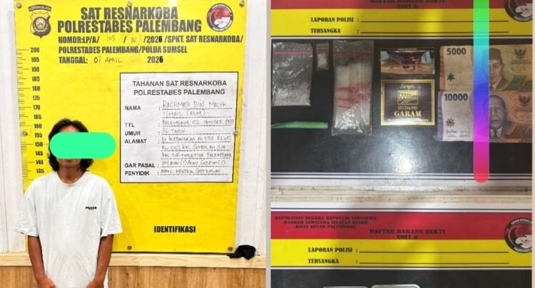 Polrestabes Palembang Bersihkan Lorong Kenari dari Peredaran Sabu, Tersangka Positif Narkotika