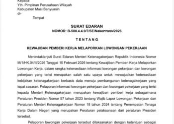 Bupati HM Toha Minta Seluruh Perusahaan di Muba Patuhi Kewajiban Lapor Lowongan Kerja