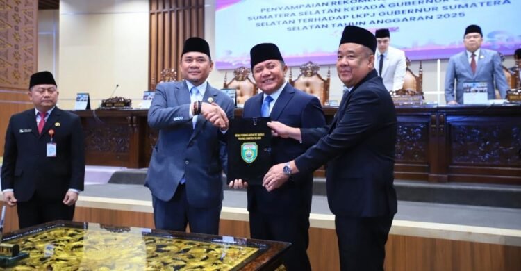 Rapat Paripurna DPRD Sumsel dengan Agenda Penyampaian Rekomendasi DPRD Sumsel Kepada Sumsel Terhadap LKPJ Gubernur Sumsel Tahun Anggaran 2025