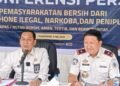 Kanwil Ditjenpas Sumsel Saat Gelar Apel dan Ikrar Pemasyarakatan Bersih dari HP, Narkoba dan Penipuan