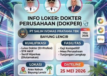 Disnakertrans Muba Umumkan Lowongan Kerja Dokter Perusahaan di PT Salim Ivomas Pratama Tbk untuk Wilayah Bayung Lencir