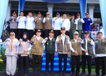 Gubernur Herman Deru Dampingi Menko Polkam Pimpin Apel Kesiapsiagaan Karhutla 2026 di Sumsel