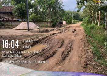 Jalan di Kecamatan Lempuing