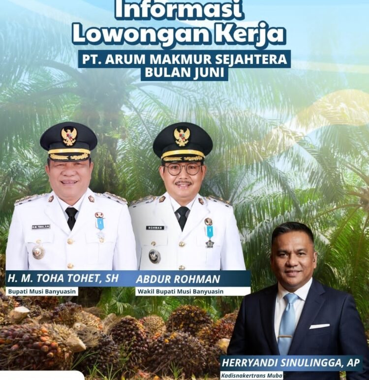 Kolaborasi Strategis Disnakertrans Muba dan PT AMS: Buka Lowongan Kerja 22 Posisi, Bupati Tegaskan Prioritas Warga Ber-KTP Muba Sesuai Perda No. 2 Tahun 2020