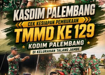 Kasdim 0418/Palembang Cek Kesiapan Pembukaan TMMD ke-129, Pastikan Seluruh Persiapan Matang