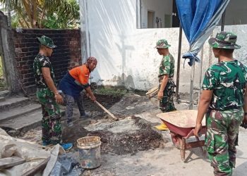 Satgas TMMD Ke-129 Kodim 0418/Palembang Bangun Sumur Bor Sasaran 7 Di Rumah Tahfidz