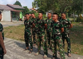 Apel Pagi Anggota Satgas TMMD Ke 129 Kodim 0418/Palembang,Cek kesiapan anggota untuk Pengerjaan sasaran hari ke-7