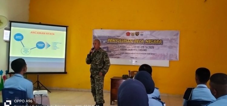 TMMD ke-129 Kodim 0418/Palembang Tanamkan Semangat Bela Negara, Pelajar Diajak Jadi Generasi Berkarakter dan Cinta Tanah Air