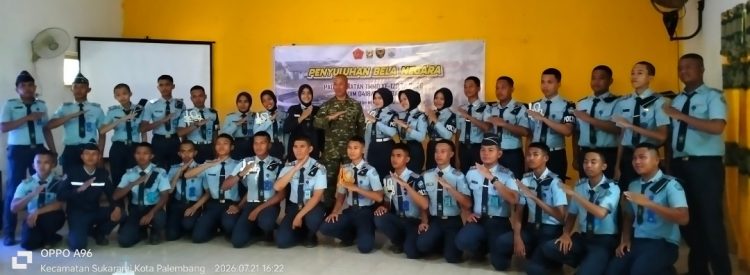 Di Tengah TMMD Ke-129 Kodim 0418/Palembang di Talang Jambe, Pesan Bela Negara Menggema untuk Generasi Muda