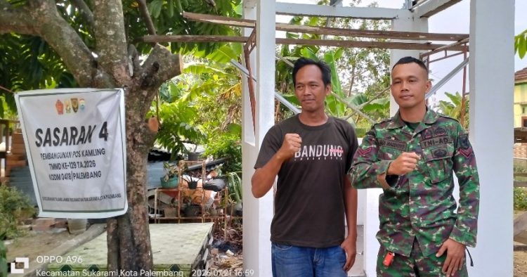 Progres Pos Kamling TMMD Ke-129 Capai 80 Persen, Warga Talang Jambe Segera Nikmati Fasilitas Keamanan yang Lebih Layak