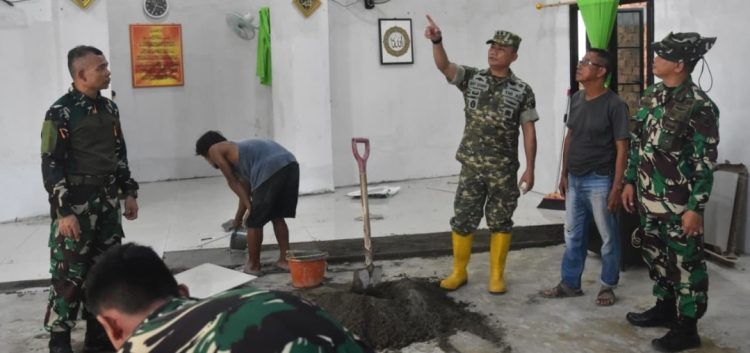 Wadan Satgas TMMD Ke-129 Kodim 0418/Palembang Tinjau lokasi Sumur Bor, RTLH dan Rehab Musholla