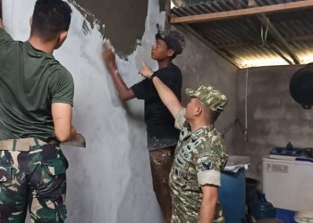 Tinjau Sasaran TMMD, Wadan Satgas Kodim/0418 Palembang Beri Semangat Prajurit: “Setiap Keringat Kalian Adalah Harapan bagi Rakyat”