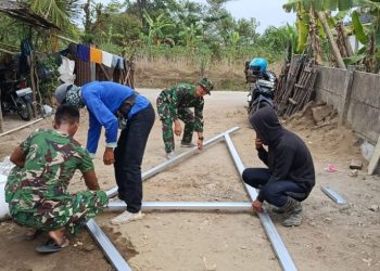 Hari Kedelapan TMMD Ke-129 Tahun 2026, Rehab RTLH Milik Ibu Sriyanti Terus Dikebut