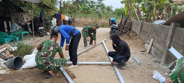 Hari Kedelapan TMMD Ke-129 Tahun 2026, Rehab RTLH Milik Ibu Sriyanti Terus Dikebut