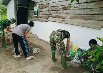 Hari Ke-8 TMMD Ke-129 Tahun 2026, Satgas Kodim 0418/Palembang Genjot Rehab RTLH Milik Ibu Suwarni