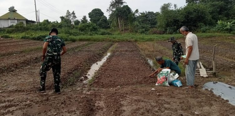 Warga Sambut Gembira Pemanfaatan Lahan Pertanian pada TMMD ke-129 Kodim 0418/Palembang