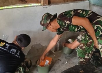 Hari Ke-10 TMMD Ke-129 Kodim 0418/Palembang, Rumah Ibu Suwarni Kian Layak Huni