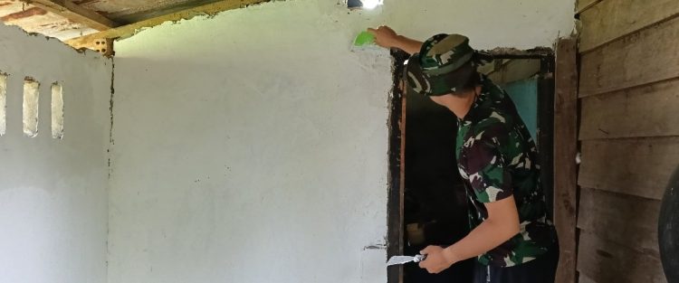 Dinding Kayu Kini Berganti Bata, Dihari Kesepuluh Harapan Baru Ibu Suwarni Tumbuh Bersama TMMD Kodim 0418/Palembang