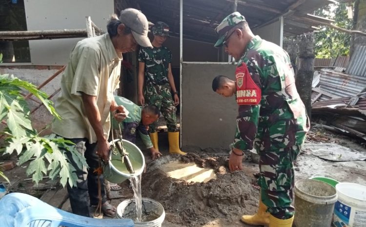 Hari Ke-10 TMMD Kodim 0418/Palembang, Rumah Bapak Fernando Mulai Berubah, Harapan Keluarga Miliki Rumah Layak Huni Kian Nyata