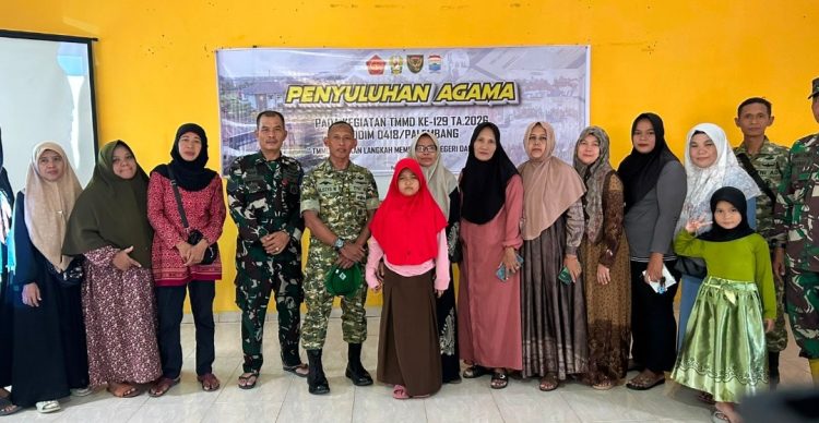 TMMD ke-129 Kodim 0418/Palembang Hadirkan Penyuluhan Agama, Warga Diajak Bangun Desa dengan Iman dan Kebersamaan