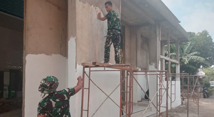 TMMD Kodim 0418/Palembang Hari-12 di Mushala Baitul Magfurin, Rehab Hampir Rampung