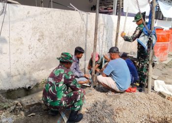 TMMD Ke-129 Kodim 0418/Palembang Hari Ke-12, Pengurasan Sumur Bor di Rumah Tahfiz Al Fatihah Terus Dimatangkan