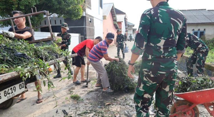 Semarak Gotong Royong Satgas TMMD ke-129 Kodim 0418/Palembang Bersama Warga Talang Jambe Pererat Kemanunggalan TNI-Rakyat