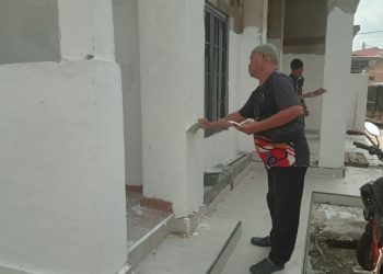 TMMD KE-129 KODIM 0418/PALEMBANG Hari Ke-13, Satgas TMMD Percepat Pembangunan Mushola Baitul Magfurin