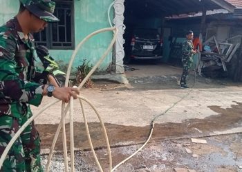 Hari Ke-13 TTMD Kodim 0418/Palembang Air Bersih yang Lama Dinanti Akhirnya Mengalir, Warga Talang Betutu Rasakan Manfaat Sumur Bor TMMD