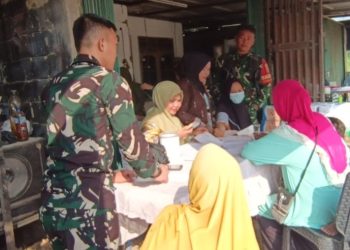 Hari Ke-14 TMMD Ke-129, Satgas Kodim 0418/Palembang Gelar Posyandu untuk Tingkatkan Kesehatan Ibu dan Anak