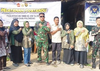 Tak Hanya Pembangunan Fisik, TMMD Ke-129 Kodim 0418/Palembang Turut Jaga Tumbuh Kembang Generasi Bangsa