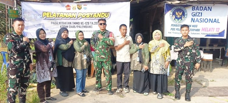 Tak Hanya Pembangunan Fisik, TMMD Ke-129 Kodim 0418/Palembang Turut Jaga Tumbuh Kembang Generasi Bangsa