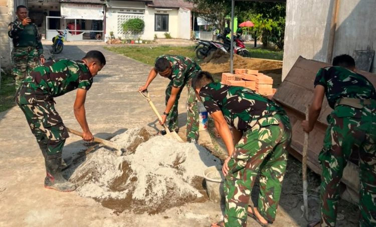 Personel Satgas TMMD Ke-129 Kodim 0418/Palembang Terus Bekerja, Rehab Rumah Bapak Parja Masuki Tahap Finishing