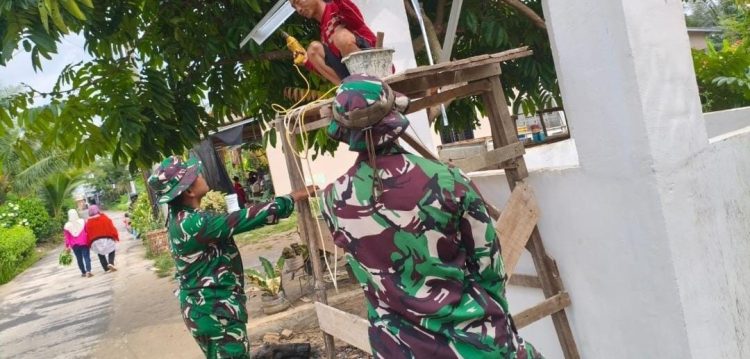 Menanti Poskamling Baru, Harapan Pak Agus untuk Kampung yang Lebih Aman Lewat TMMD Kodim 0418/Palembang