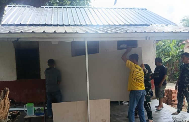 Memasuki Hari Ke-15, Satgas TMMD Ke-129 Kodim 0418/Palembang Genjot Rehab RTLH Milik Bapak Karyo