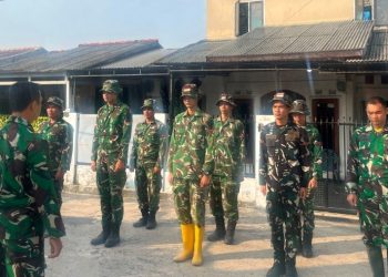 Apel Pagi Jadi Kunci Disiplin Kerja Prajurit TNI di TMMD ke-129 Kodim 0418/Palembang