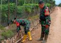 Wadan Satgas TMMD ke-129 Kodim 0418/Palembang Tinjau Progres Pembangunan Jalan 750 Meter yang Capai 50 Persen