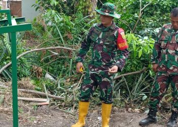 Wadan Satgas TMMD ke-129 Kodim 0418/Palembang Tinjau Progres Sumur Bor di Kampung Kreatif Kelurahan Talang Betutu
